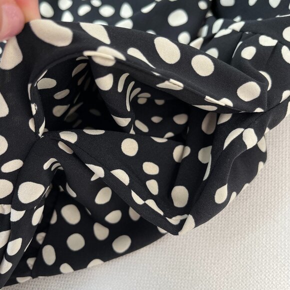 Who What Wear Bishop 3/4 Sleeve Polka Dot Dress Flowy Ruffle Women's Size Medium - Picture 9 of 11